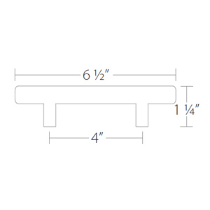 86360 - Contemporary Brass - 4" Bar Pull