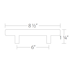 86362 - Contemporary Brass - 6" Bar Pull