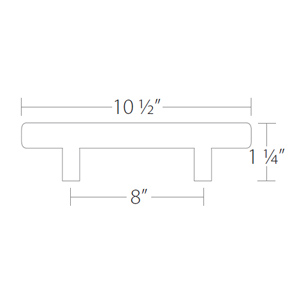 86363 - Contemporary Brass - 8" Bar Pull