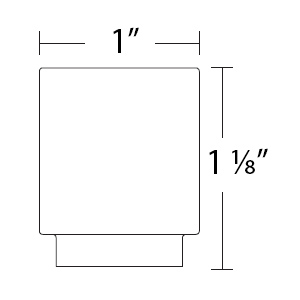 86700 - Modern Rectangular - Allerton 1" Knob