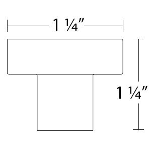 86702 - Modern Rectangular - Hunter 1.25" Knob