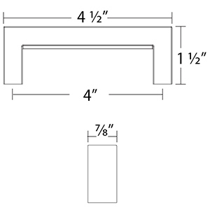 86715 - Modern Rectangular - Keaton 4"cc Pull