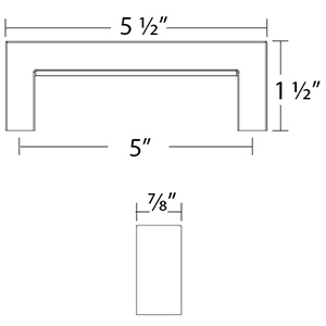 86716 - Modern Rectangular - Keaton 5"cc Pull