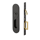 Narrow Oval Pocket Door Mortise Lock