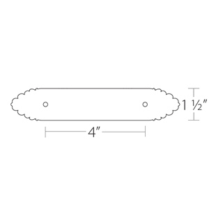 86294 - Ribbon & Reed - Backplate for 4" Pulls