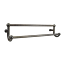 23052-1 - Sandcast Bronze - 24" Double Towel Bar - Type 1 Rosette