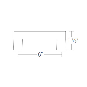 86335 - Sandcast Bronze - 6" Rail Pull