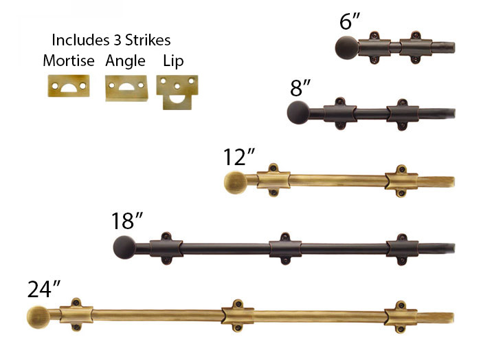 Surface Slide Bolt Emtek Hardware 8515 8 Inch Surface Bolt Includes 3 ...
