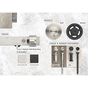 Modern Face Mount - Track Sliding Hardware