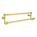 26031 - Traditional Brass - 18" Double Towel Bar - Ribbon & Reed Rosette