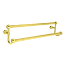 26033 - Traditional Brass - 30" Double Towel Bar - Wilshire Rosette