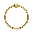 2601 - Traditional Brass - Towel Ring - Small Round Rosette