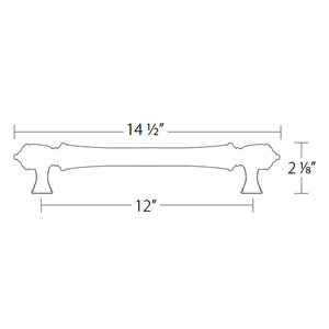 86343 - Traditional Brass - 12" Spindle Appliance Pull