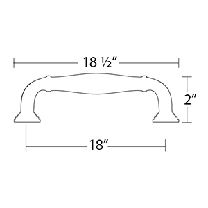 86911 - Transitional Heritage - 18" Blythe Appliance Pull