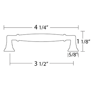 86475 - Transitional Heritage - 3.5" Westwood Pull