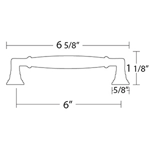 86477 - Transitional Heritage - 6" Westwood Pull