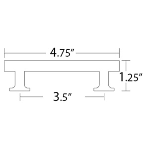 86453 - Urban Modern - 3.5" cc Freestone Pull