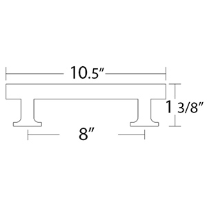 86456 - Urban Modern - 8" cc Freestone Pull