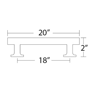 87002 - Urban Modern - 18" cc Freestone Appliance Pull