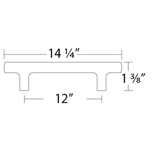 86681 - Urban Modern - 12" cc Mod Hex Pull