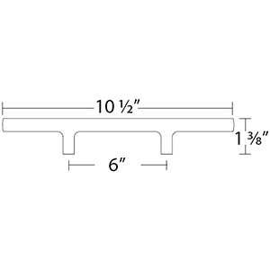 86685 - Urban Modern - 6" cc Mod Hex Extended Pull