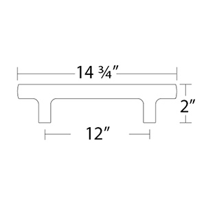 87003 - Urban Modern - 12" cc Mod Hex Appliance Pull