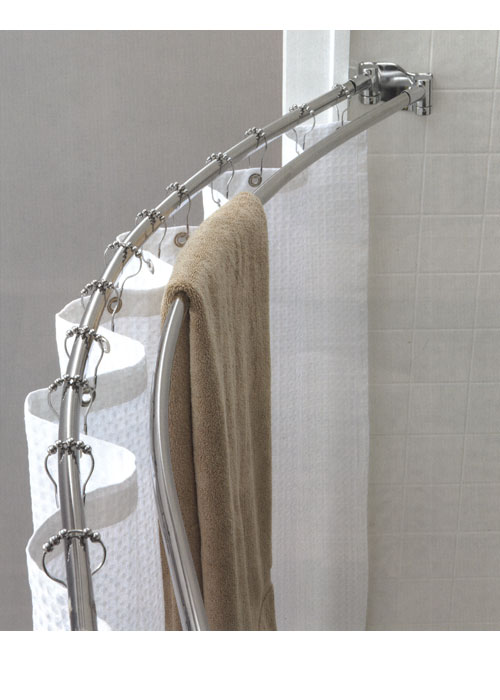 double track shower tension rod