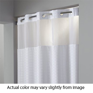 White Shower Curtain, Extra Long Shower Curtain Pole