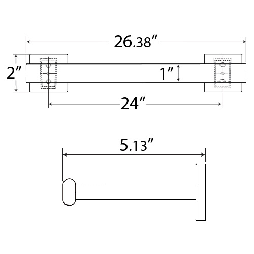 Elevate 24" Double Towel Bar