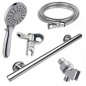 Linear Hand-Shower Slide Assemblies + Shower Arm Mount