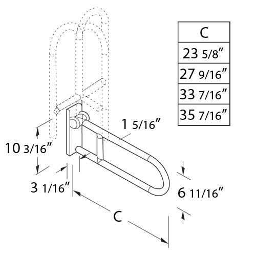 Swing Up Grab Bar