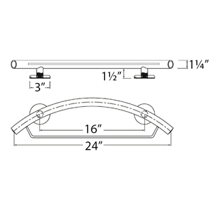 Crescent Towel/ Grab Bar