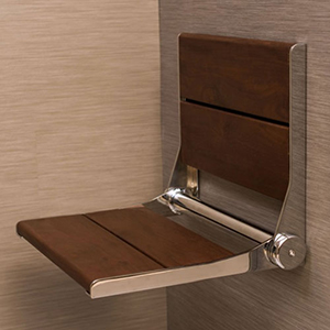 Natural Walnut Wood Shower Seat