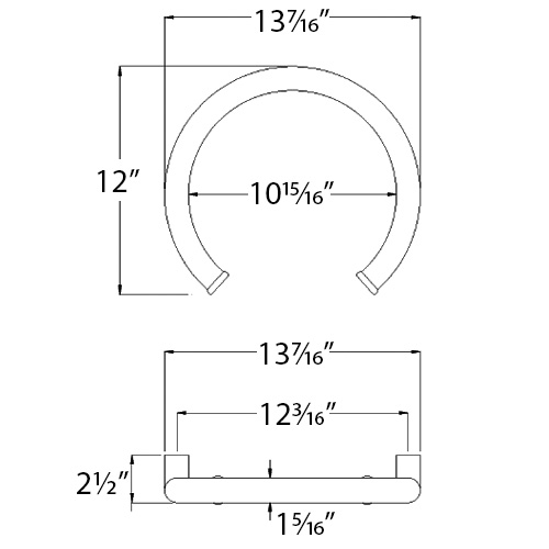 Shower Valve Grab Bar Ring Vinyl in many color options