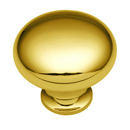 Classic Round Cabinet Knob 1.25" - Polished Brass