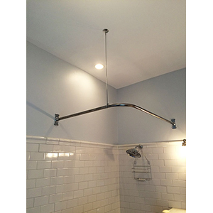 Rectangular Bracket - Corner Shower Rod - 48" x 60"