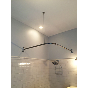 Rectangular Bracket - Corner Shower Rod - 48" x 72"
