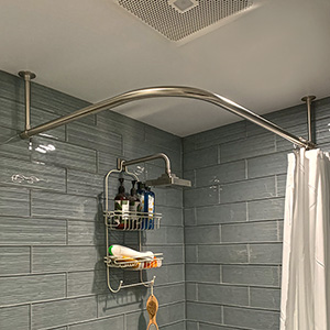 30" x 30" - High-Quality Suspended Corner Shower Rod