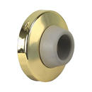 Concave Flush Door Bumper - Polished Brass