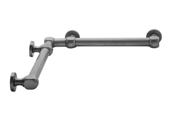 Corner Grab Bar Contemporary Reeded