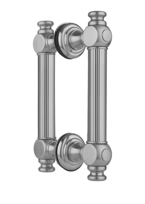 Back to Back Shower Door Handle Reeded w/End Caps