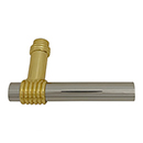 Jado Passage Door Lever - Left Handed - Gold/ Polished Nickel