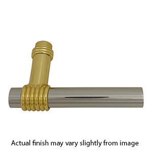 Jado Passage Door Lever - Left Handed - Gold/ Polished Nickel