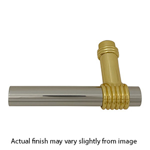 Jado Passage Door Lever - Right Handed - Gold/ Polished Nickel