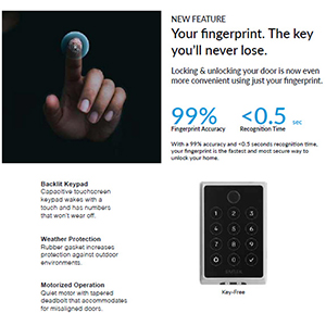 EMPowered 2 Touch Key-Free Deadbolt