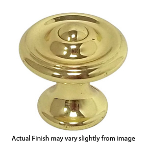 Avalon 15/16" Cabinet Knob - Polished Brass