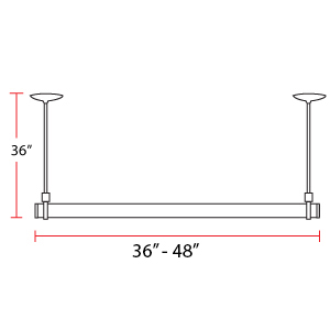 Light Duty - Suspended Rod w/ Double Ceiling Support
