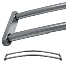 60" Contemporary Double Curved Shower Rod