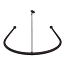 Half Oval Shower Rod Heavy Round Brackets - 36" x 30" x 36"