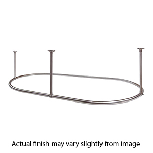 oval shower curtain rod for bathtub